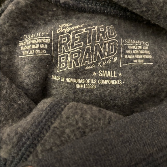 The Original Retro Brand University of Michigan Funnel Neck Sweatshirt, Size S - Picture 3 of 3